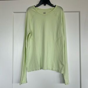 Athleta Girl Power Up Top in Pale Lime Size L 12 EUC 🍋‍🟩